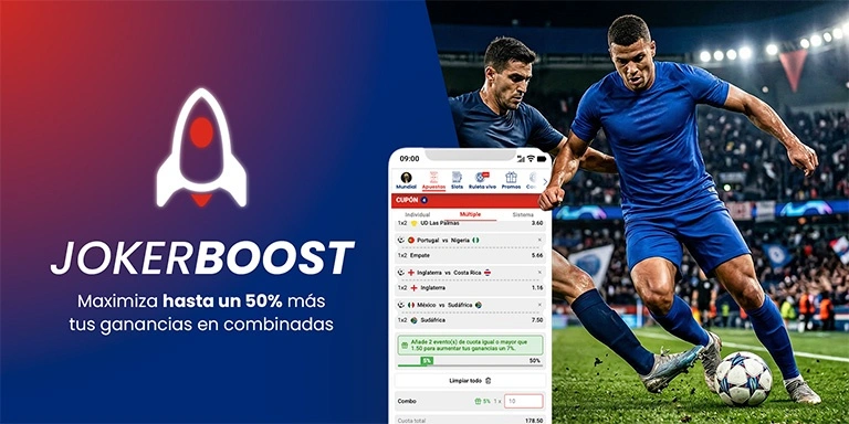 Jokerboost, combiboost hasta 50% extra en combinadas