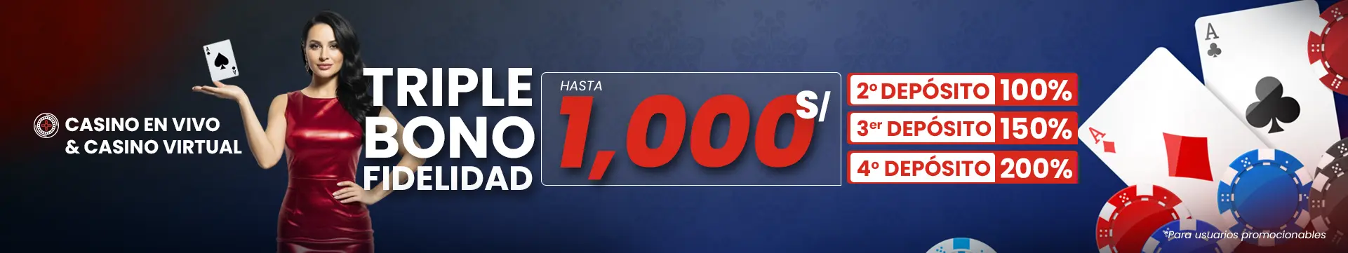 Bono Casino online y tragamonedas online de hasta S/ 1,000 con tu primer depósito en JOKERBET.pe