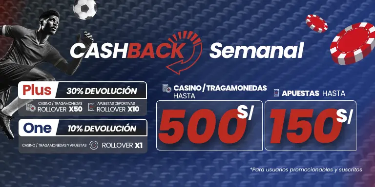 Bono cashback semanal JOKERBET.pe: 30% de devolución en apuestas y casino online